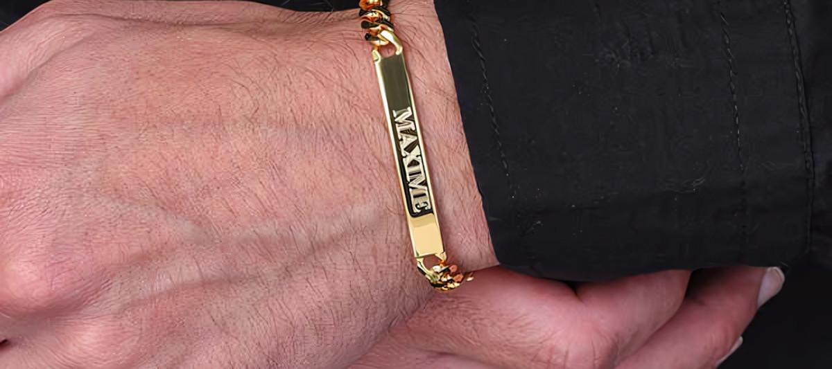 Gourmette homme personnalisee