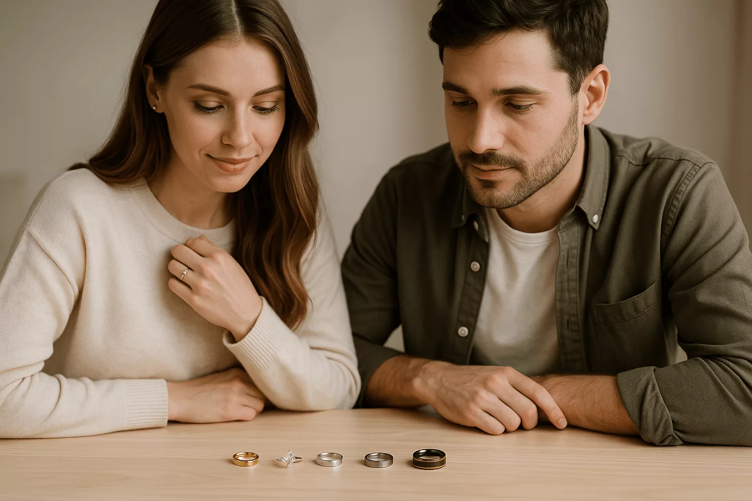 Bagues 2025 : de l’or aux créations en bois éco-responsables