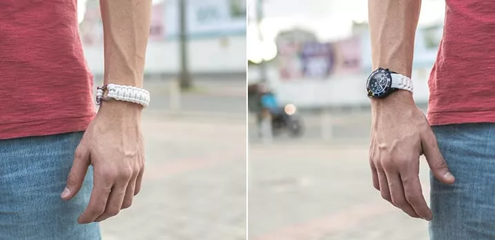 Bracelet de survie homme et montre Ice Watch blanche