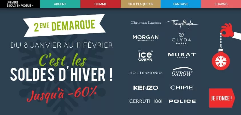 Les soldes d'hiver arrivent sur Bijoux en Vogue